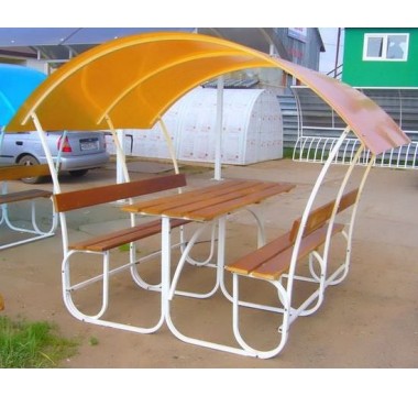 Беседка Металлическая Удачная С Поликарбонатом (Без Москитной Сетки)